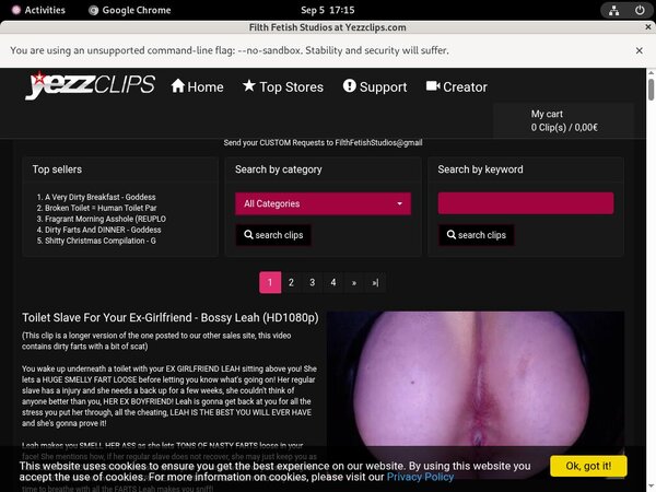 Filth Fetish Studios Pay With Paypal