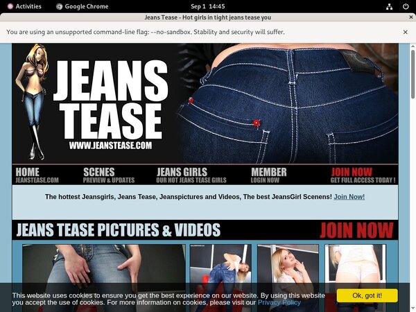 Jeanstease.com Desktop