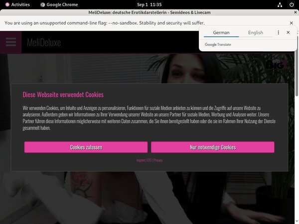 MeliDeluxe Sign Up Page