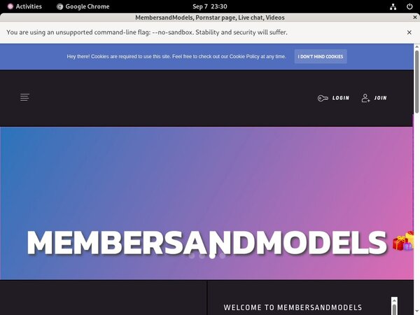 MembersandModels Sign Up Page