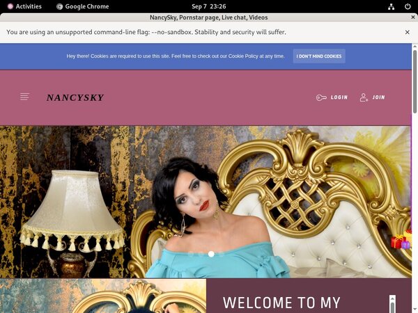 Nancysky.modelcentro.com Sign Up Form