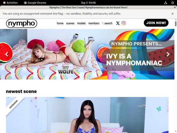 Nympho Free Trial Promotion