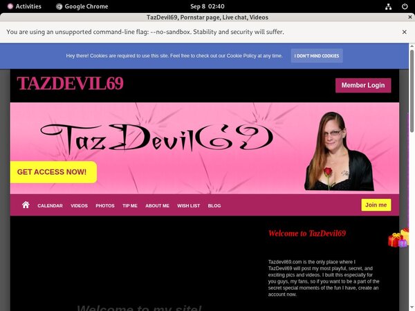 Tazdevil69.modelcentro.com Daily Pass