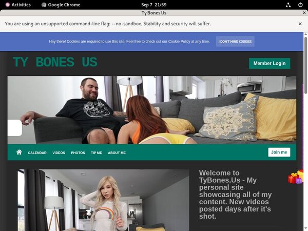 Ty Bones Password Site