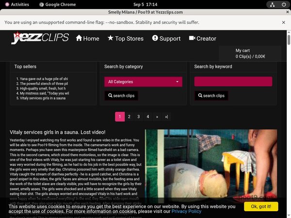 Yezzclips.com Billing Page